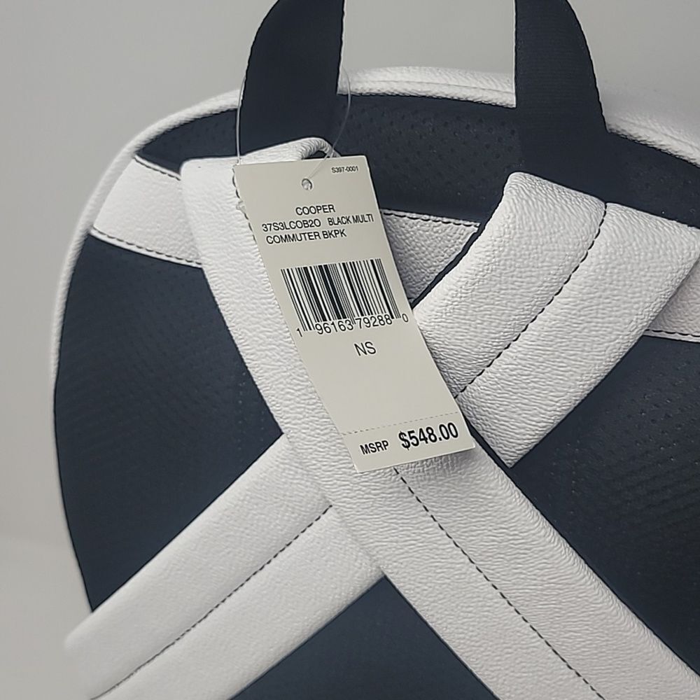 New! Michael Kors Cooper MK Signature Black Multi Commuter Backpack - Picture 6 of 9